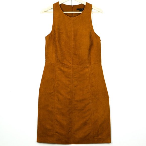 Banana Republic - Brown Faux Suede Sheath Dress - Picture 1 of 5